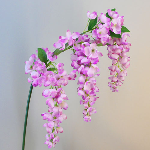 Fleur Artificial Wisteria Three Pink Flowers 88cm - W061 