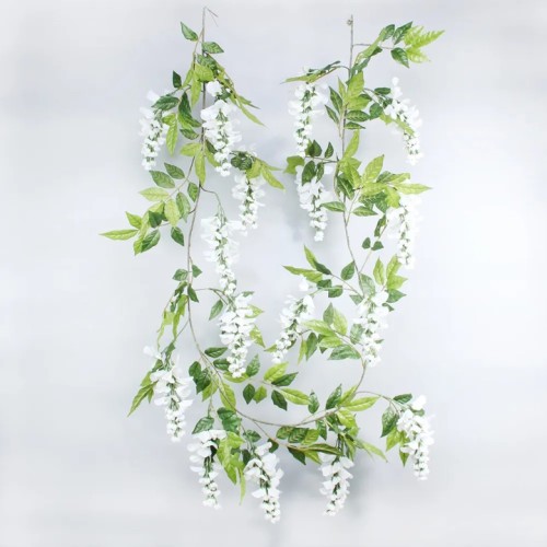 Artificial Flowers Cream Wisteria Garland 210cm - W043 T2 Artificial Flowers Cream Wisteria Garland 210cm - W043 T2