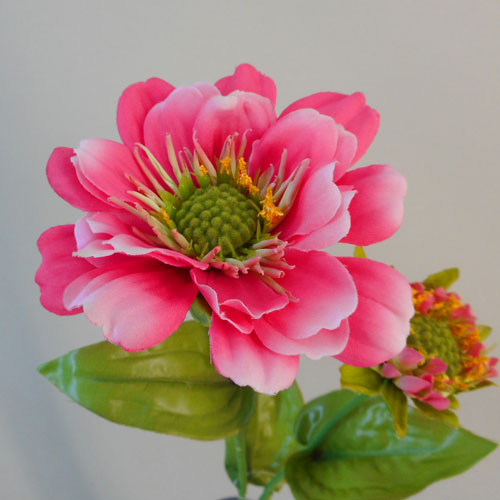 Zinnia and Bud Hot Pink 43.5cm - Z039 