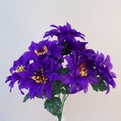 Zinnias Bouquet Carnival Purple 35cm - Z036 S4