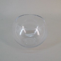 Small Fishbowl Vase Clear Glass 10cm x 12.5cm - GL032  4D