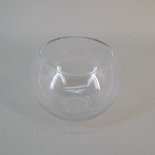 Small Fishbowl Vase Clear Glass 10cm x 12.5cm | Flower Vases