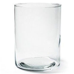 40cm x 18cm Clear Glass Cylinder Vase - GL074 
