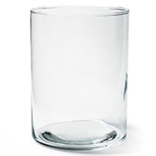 20cm Clear Glass Cylinder Vase - GL039 1C