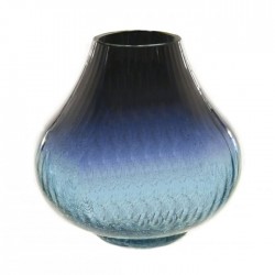 Retro Glass Flower Vase Purple Round - GL123 6A