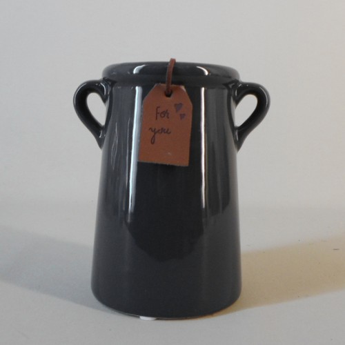 Ceramic Flower Vase Grey 14cm - VS018 8C