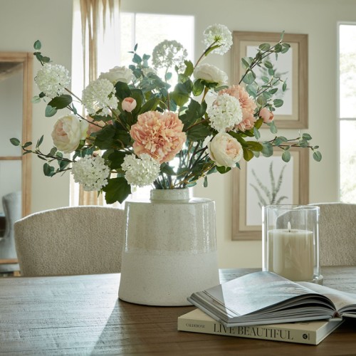 Cream with Grey Fleck Large Ceramic Vase 26cm - VS039 11B Cream with Grey Fleck Large Ceramic Vase 26cm - VS039 11B