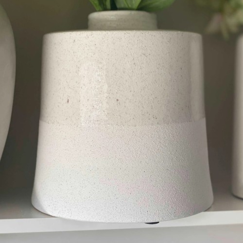 Cream with Grey Fleck Large Ceramic Vase 26cm - VS039 11B Cream with Grey Fleck Large Ceramic Vase 26cm - VS039 11B