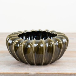 Olive Pod Bowl Vase Green 25cm - OLI002