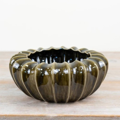 Olive Pod Bowl Vase Green 25cm - OLI002