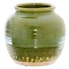 Seville Squat Vase Olive Green 17cm - LUX052 9E Seville Squat Vase Olive Green 17cm - LUX052 9E