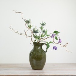 Viona Pitcher Vase Green Large 19.5cm - VS045