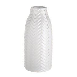 Ceramic Ridge Flower Vase Green - VS007 