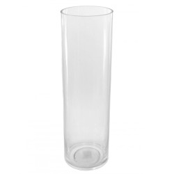 40cm x 18cm Clear Glass Cylinder Vase - GL074 