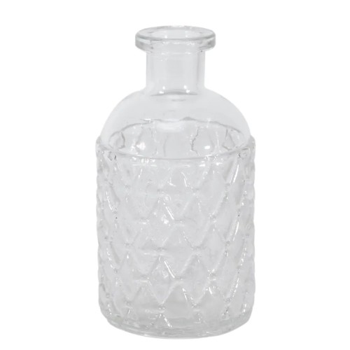 Romagna Bottle Flower Vase Clear 13cm - GL095 Romagna Bottle Flower Vase Clear 13cm - GL095