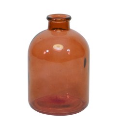 Castille Glass Bottle Vase Honey Brown 17cm - GL213 2C