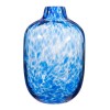 Large Blue Speckled Glass Vase 25cm - GL044 3C