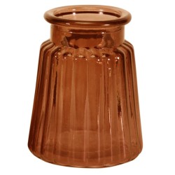 Lillie Glass Vase Honey Brown 12cm - GL209A