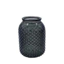 Lola Glass Bobble Vase Dove Grey 12cm - GL037 4E