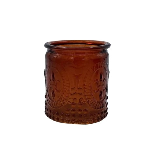 Honey Brown Glass Votive 7cm - GL206 Honey Brown Glass Votive 7cm - GL206