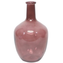 Large Glass Bottle Flower Vase Dusky Pink 29cm - GL015 10E