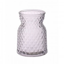 13.5cm Pressed Glass Flower Vase - GL029 9A