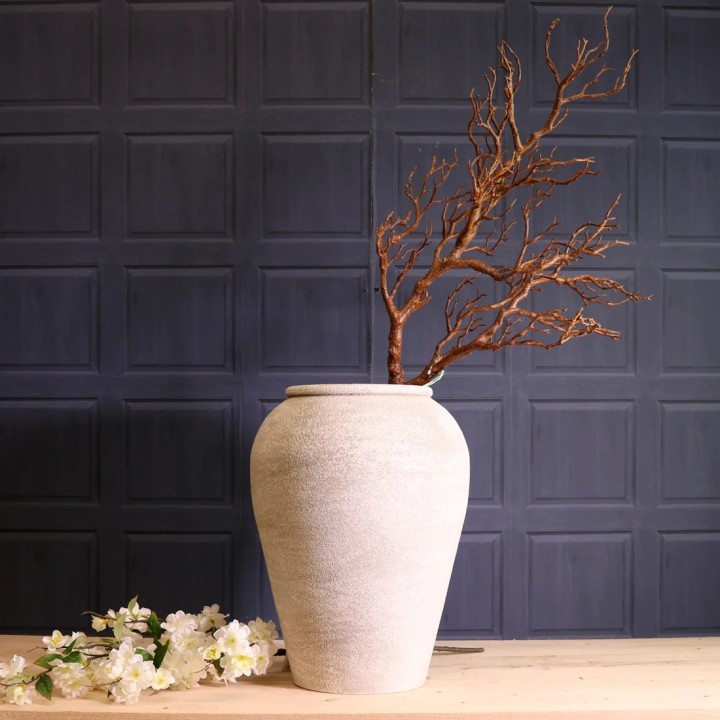 Stone Effect Metal Vases