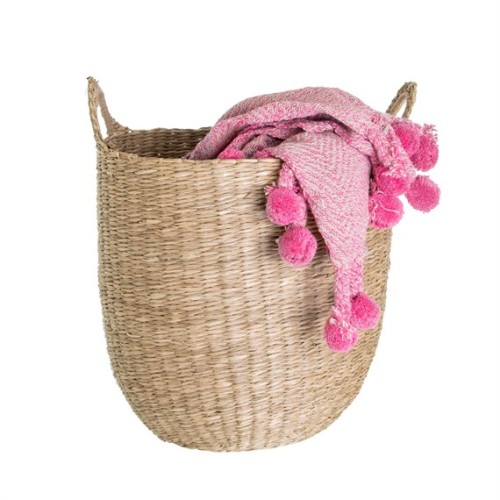Woven Seagrass Storage Basket 37.5cm - BKT005 BC Woven Seagrass Storage Basket 37.5cm - BKT005 BC