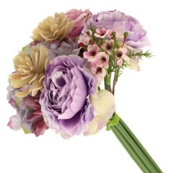 Camilla Peony Bouquet Lavender 55cm - CAM006 H2