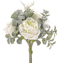 Ina Wedding Posy Bouquet ivory Peonies 23cm - R938 BOX10