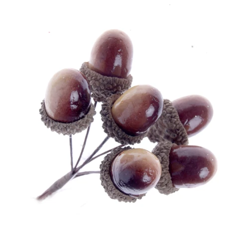 Bunch of 6 Artificial Acorn Picks - X19304 BAY3C