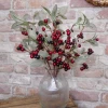 Artificial Christmas Berries Stem Two Tone Red 40cm - X22016 