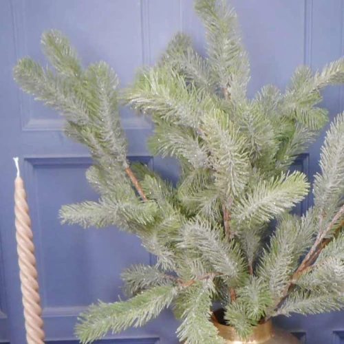 Artificial Christmas Pine with Silver Glitter 70cm - X22026 BAY4B