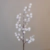 Artificial Snowberries Branch with Glitter Frosting 60cm - X21112 BAY4C