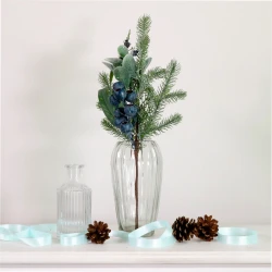 Artificial Blueberries and Pine Stem 45cm - X25043 BAY 3B