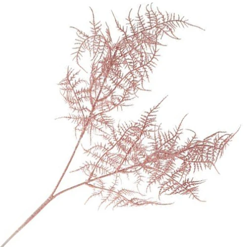 Glitter Christmas Asparagus Fern Spray Pink - X22039