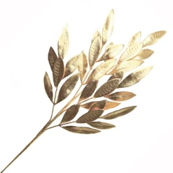 Gold Metallic Laurel Leaves Spray 66cm - X22065 BAY2C