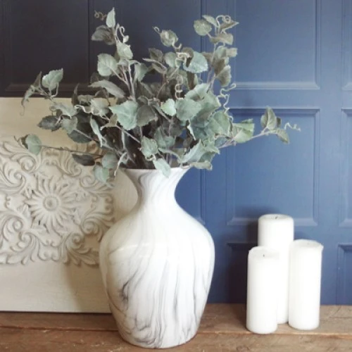 Artificial Hop Leaves Branch Glitter Flocked 56cm - HOP001 BAY4B