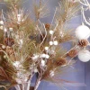 Frosted Artificial Christmas Spruce Branch with Cones and White Berries - X20042