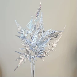 Glitter Fern Spray Silver 57cm - X25067 BAY4B