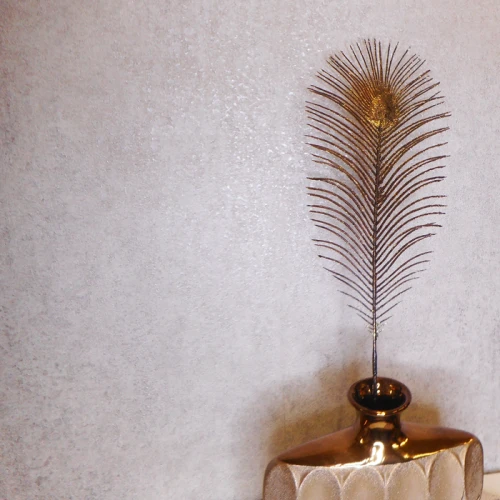 Glitter Peacock Feather Gold 66cm - 17X156 