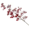 Artificial Christmas Berries Red with Snow 67cm - X22036  BAY4B