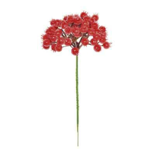 Artificial Red Berries Pick 18cm - X19300 BAY2B