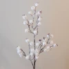 Artificial Snowberries Branch with Glitter Frosting - X21041