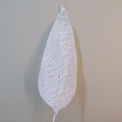 Glitter Banana Leaves White - 16X009