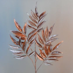 Glitter Ficus Leaves Rose Gold 68cm - X20053