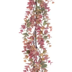 Artificial Eucalyptus Garland Pink Green 180cm - X23024 BAY4B