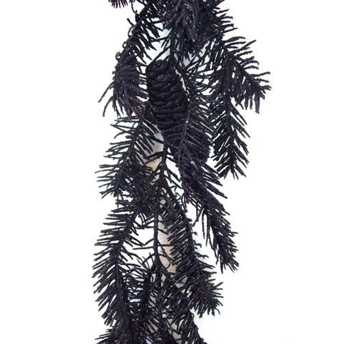 Glitter Angel Pine Christmas Garland Black - X088 