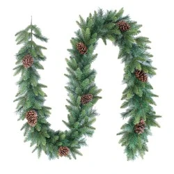 Artificial Christmas Garlands Mixed Pine with Cones 270cm - X24027 BAY3C