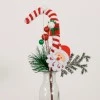 Santa and Candy Cane Pick 27cm - X25034 BAY4C
